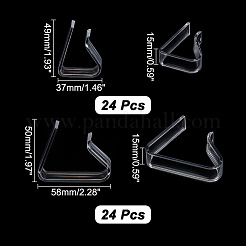 48Pcs 2 Style Transparent Plastic Tablecloth Clips&nbsp;AJEW-GL0002-08