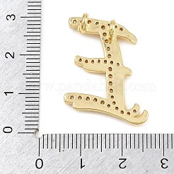 Brass Micro Pave Clear Cubic Zirconia Pendants&nbsp;CU-CBA8481-01G-E