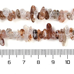 Natural Black Gold Rutilated Quartz Beads Strands&nbsp;G-G905-20