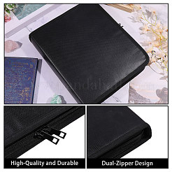 PUレザーホルダーアルバム  コレクション収納  鉄バインダーリング付き  ゲームカード用  ブラック  285x238x43mm&nbsp;AJEW-WH0696-609