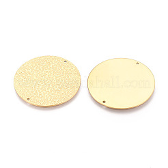 304 Stainless Steel Textured Connector Charms&nbsp;STAS-N116-01G