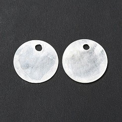 Natural Capiz Shell Charms&nbsp;X-BSHE-G029-15