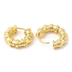 女性用ラックメッキ真鍮フープピアス  鉛フリー＆カドミウムフリー  長持ちメッキ  リング  18KGP本金メッキ  19x19x5mm&nbsp;EJEW-Q770-22G