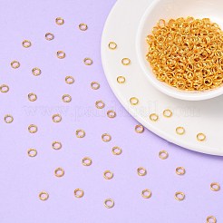 アイアンスプリットリング  ダブルループ丸カン  カドミウムフリー＆鉛フリー  ゴールドカラー  直径5mm  厚さ1.4mm  内径約4.3mm  約10000個/キログラム&nbsp;NFDJRG5MM
