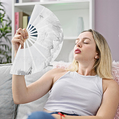 Cloth Hand Held Fan&nbsp;DIY-WH0579-95A