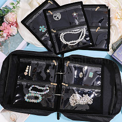 Nylon Loose Leaf Jewelry Organizer Storage Zipper Bags&nbsp;ABAG-WH0063-115B