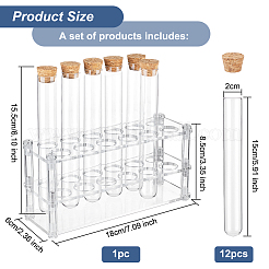 1 Set Acrylic Multi-Use Colorimetrical Cylinder Tube Display Racks&nbsp;AJEW-OC0004-31