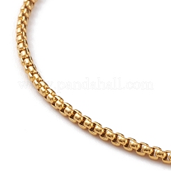 PVD Vacuum Plating 304 Stainless Steel Box Chain Necklaces&nbsp;NJEW-JN03232