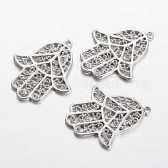 ヤシの真鍮チャーム  プラチナ  35x28.5x2mm  穴：2mm&nbsp;KK-F371-59P