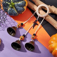 Halloween Theme Iron Bell Pendant Decoration&nbsp;HJEW-JM02476