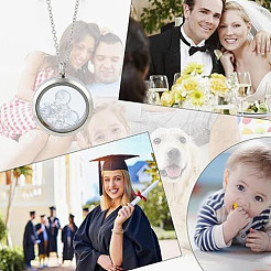 DIY ブランクドーム 304 ステンレススチール ロケットペンダントネックレス製作キット  ステンレス鋼色  17.7インチ（45cm）&nbsp;STAS-DR0001-04