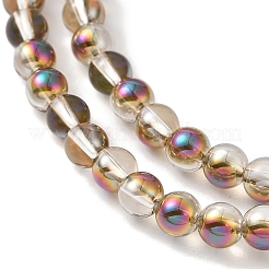 Transparent Electroplate Glass Beads Strands&nbsp;GLAA-T032-T4mm-C08
