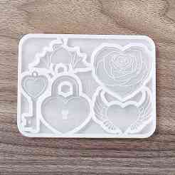 DIY Gothic Style Heart Theme Ornament Silicone Molds&nbsp;DIY-E065-05