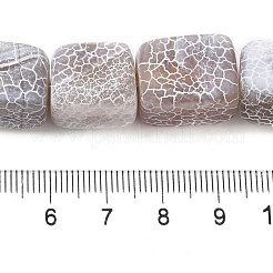 天然石風化瑪瑙ビーズ連売り  直方体の  12~13x12~13x17mm  穴：1mm  約20個/連  13.39''（34センチメートル）&nbsp;G-Q169-B04-01