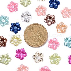 5-Petal ABS Plastic Imitation Pearl Bead Caps&nbsp;SACR-R862-M