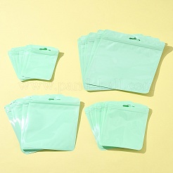 マカロンカラーの陰陽柄の再封可能なプラスチック袋 40種類 4枚  ジップトップバッグ  セルフシールバッグ  トップシール  長方形  淡緑色  10~15x5.9~14x0.15mm  片側の厚さ：2ミル（0.05mm）  10個/スタイル&nbsp;OPP-FS0001-18B