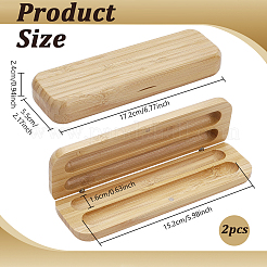Rectangle Bamboo Pen Storage Case&nbsp;AJEW-WH0709-312A