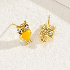 Owl Brass Stud Earrings&nbsp;LS-LV9587