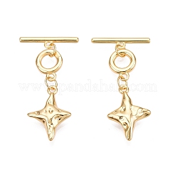 Brass Toggle Clasps&nbsp;KK-N254-164G