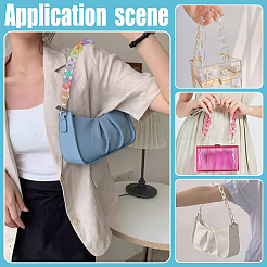 4Pcs 4 Colors Gradient Color Acrylic Twisted Link Chains Bag Extender Chains&nbsp;HJEW-UN00075