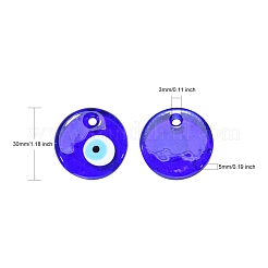 Handmade Lampwork Evil Eye Pendants&nbsp;X-LAMP-E106-02A