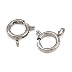 304ステンレススチールスプリングリング留め金  ステンレス鋼色  14x9.5x2mm  穴：2.5mm&nbsp;STAS-B095-05E-P