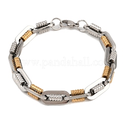 201 Stainless Steel Twisted Chain Bracelets for Women&nbsp;BJEW-B143-12GP