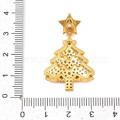 Christmas Brass Micro Pave Cubic Zirconia Pendants&nbsp;KK-F922-01G