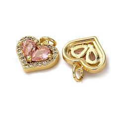 Brass Micro Pave Cubic Zirconia Pendants&nbsp;KK-A271-12G