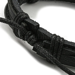 Adjustable PU Leather Waxed Cord Bracelets&nbsp;BJEW-F468-13
