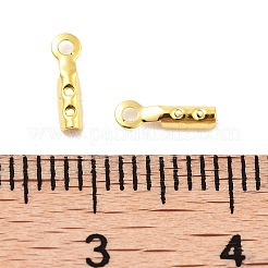 Rack Plating Brass Folding Crimp Ends&nbsp;KK-P274-03G