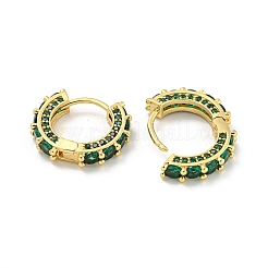 Rack Plating Brass Micro Pave Cubic Zirconia Hoop Earring&nbsp;EJEW-C102-13G-02