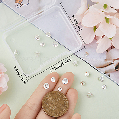 20個2サイズ925スターリングシルバーペンダントベイル  グローブガラスバブルカバーペンダント用  銀  4~4.5x4~6mm  穴：2mm  10pcs /サイズ&nbsp;STER-BBC0005-26
