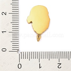 304 Stainless Steel Rhinestone Pendants&nbsp;FIND-I062-01G-02