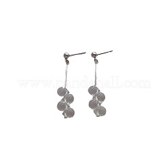Alloy Synthetic Quartz Dangle Stud Earrings&nbsp;FS-WGE1F68-01