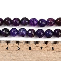 Faceted Natural Crackle Agate Beads Strands&nbsp;LS-G-F447-8mm-G01-01