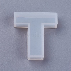 DIYシリコンモールド  レジン型  UVレジン用  エポキシ樹脂ジュエリー作り  ホワイト  文字.t  43.5x41x10mm&nbsp;AJEW-F030-04-T