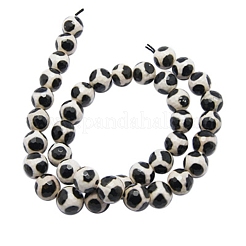 Tibetan Style Turtle Back Pattern dZi Beads&nbsp;G-H1454-1