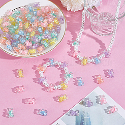 150Pcs 6 Colors Transparent Acrylic Beads&nbsp;OACR-NB0001-51