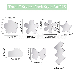 210 7 Styles Self Adhesive Acrylic Cabochons&nbsp;DIY-PH0023-16A