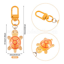3Pcs Resin Tortoise Pendant Decorations&nbsp;HJEW-TA0001-39C