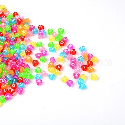 Transparent Acrylic Alphabet Beads&nbsp;TACR-TAC0004-02