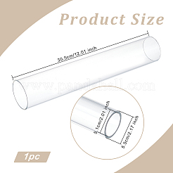 透明アクリルパイプ 硬質丸チューブ  ランプやランタン用  透明  305x55mm  内径：51mm&nbsp;AJEW-WH0324-76D