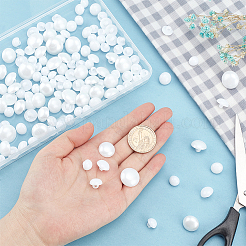300スタイル5穴樹脂シャンクボタン1個  きのこの形のボタン  ホワイト  9~11x10~17.5mm  穴：2~3mm&nbsp;BUTT-PH0001-17