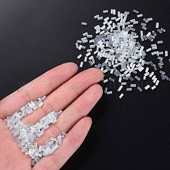 透明色光沢ガラスラッパビーズ  丸い穴  透明  3~8x2mm  穴：0.7mm  約450g /ポンド&nbsp;SEED-N005-001-A13