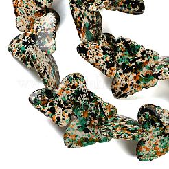 Spray Printed Synthetic Turquoise Beads Strands&nbsp;TURQ-P002-04A-01