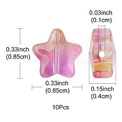 Transparent Electroplate Glass Beads&nbsp;EGLA-FS0001-37