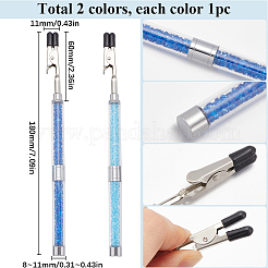 2Pcs Iron and PVC and Acrylic Alligator Memo Clips&nbsp;FIND-SC0011-25B