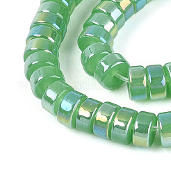 AB Color Plated Imitation Jade Glass Beads Strands&nbsp;GLAA-T026-3x6mm-J03