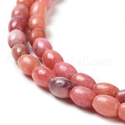 天然ドロマイトビーズ連売り  染め  ライス  鮭色  5.5~6x4.5mm  穴：1mm  約68~69個/連  15.94~16.22インチ（40.5~41.2cm）&nbsp;G-F765-A05-01